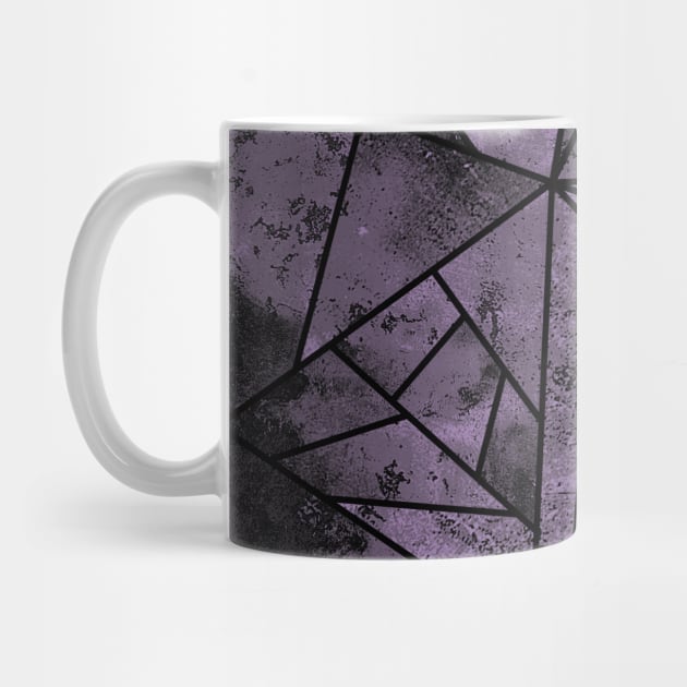 Lilac Purple and Black Geometric Pattern by speckled